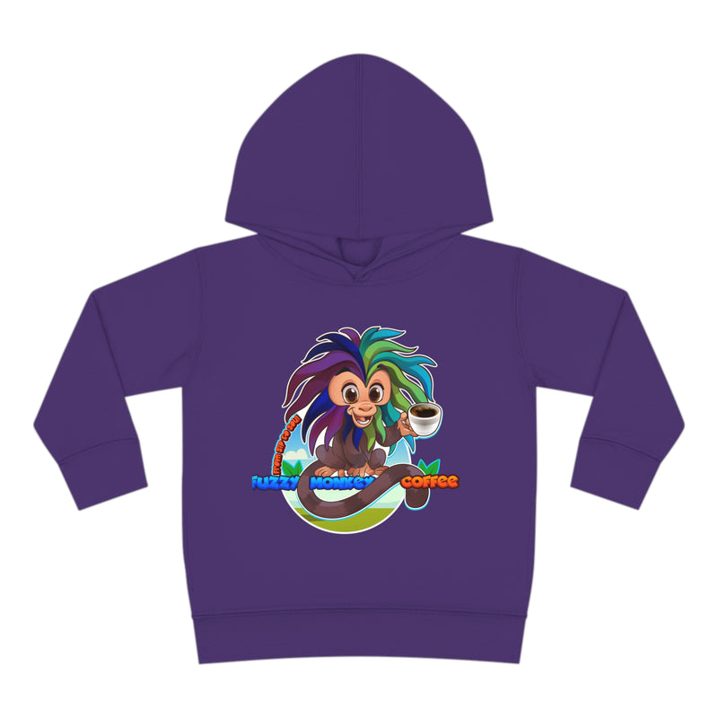 Toddler Pullover Fleece Hoodie - Cartoon Monkey