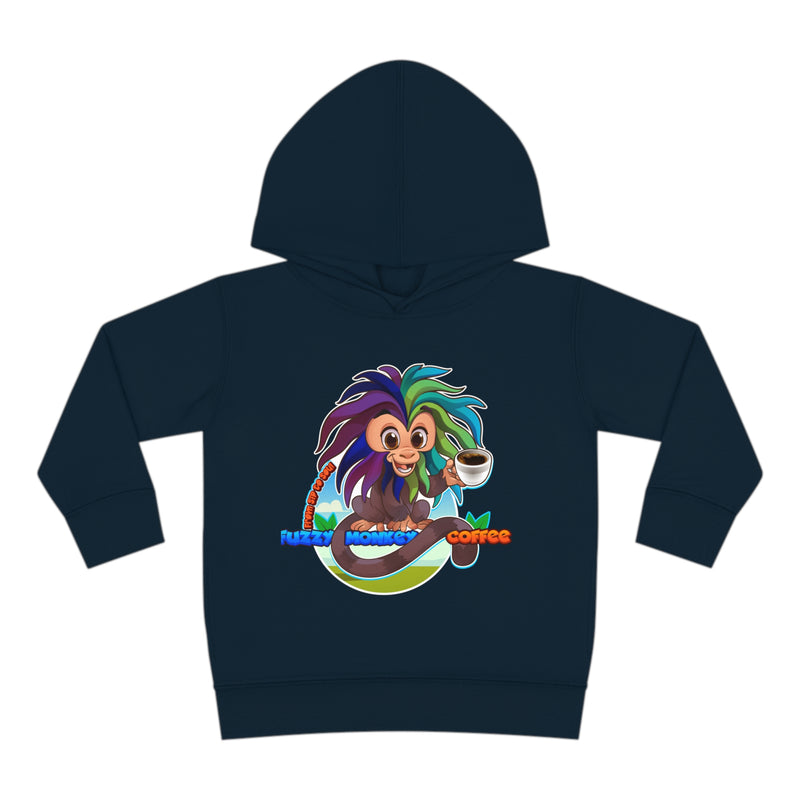 Toddler Pullover Fleece Hoodie - Cartoon Monkey