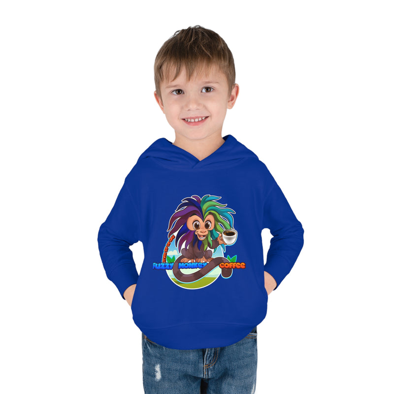 Toddler Pullover Fleece Hoodie - Cartoon Monkey