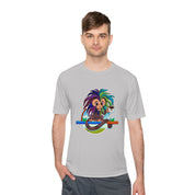 Unisex Moisture Wicking Tee - Mascot Fuzzy Monkey