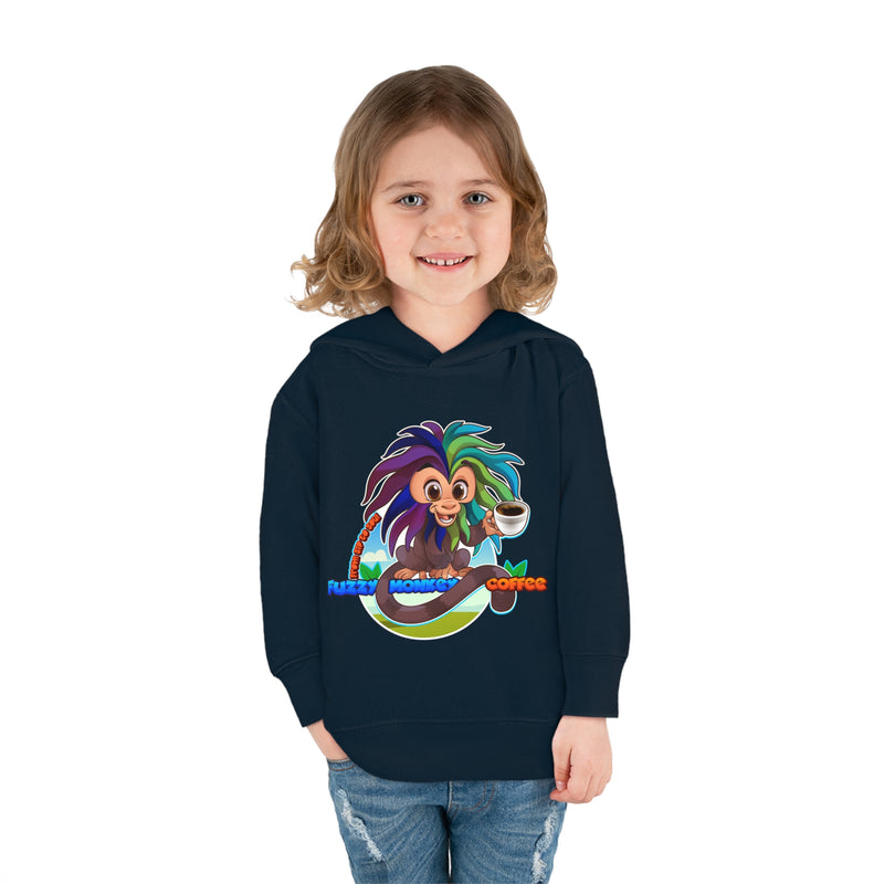 Toddler Pullover Fleece Hoodie - Cartoon Monkey