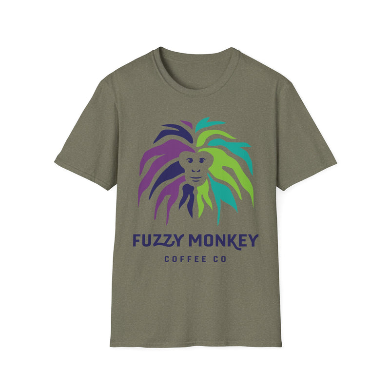Fuzzy Monkey Coffee Co Unisex Softstyle T-Shirt - Fun & Trendy Coffee Lover Tee