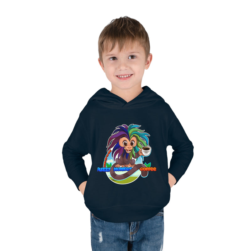 Toddler Pullover Fleece Hoodie - Cartoon Monkey