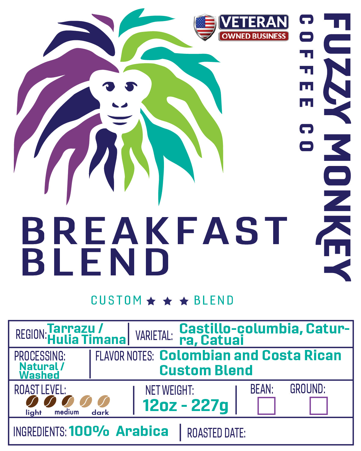 Breakfast Blend - Specialty Grade Coffee - American Medium Roast