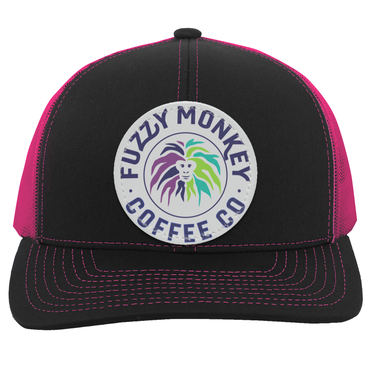 Trucker Snap Back - Circular Patch - Oval Patch - Sublimated Vegan Leather