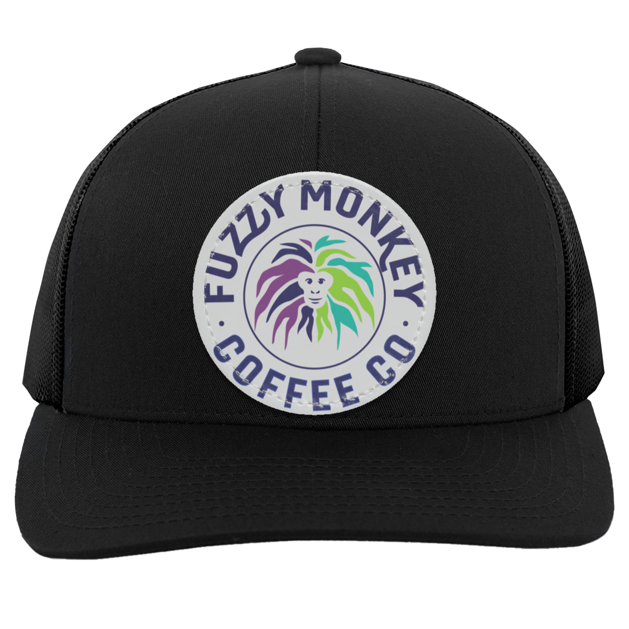 Trucker Snap Back - Circular Patch - Oval Patch - Sublimated Vegan Leather