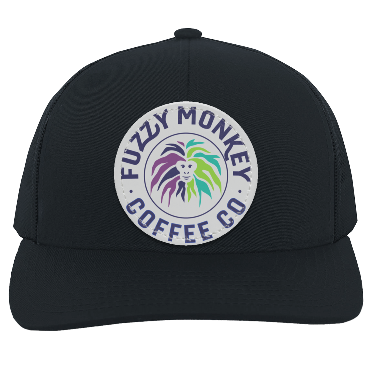 Trucker Snap Back - Circular Patch - Oval Patch - Sublimated Vegan Leather