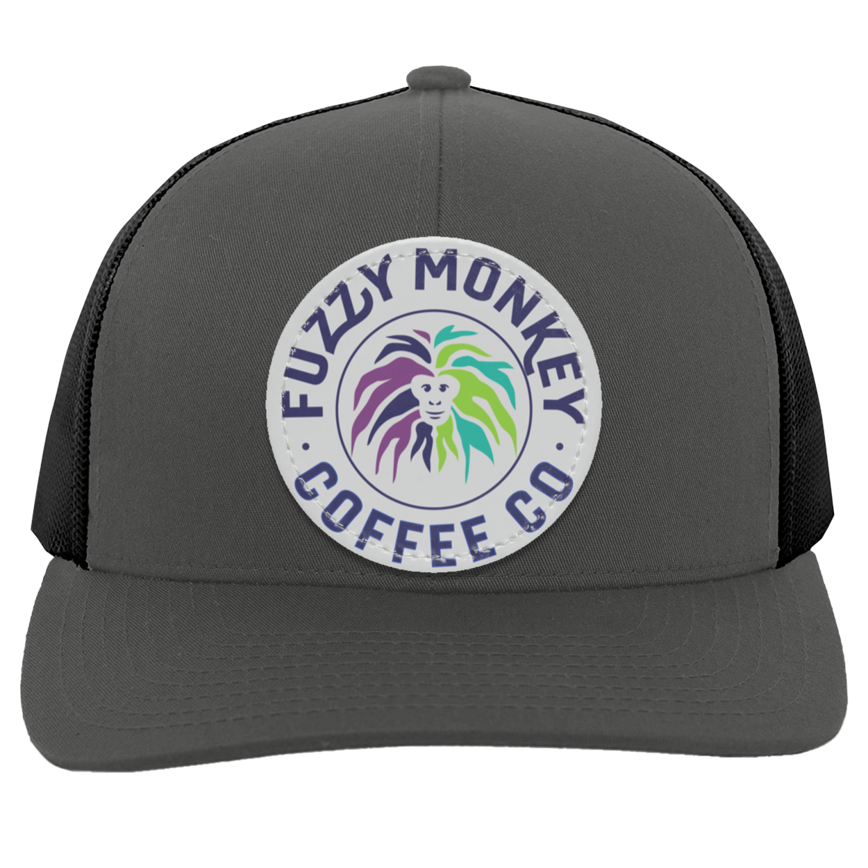 Trucker Snap Back - Circular Patch - Oval Patch - Sublimated Vegan Leather
