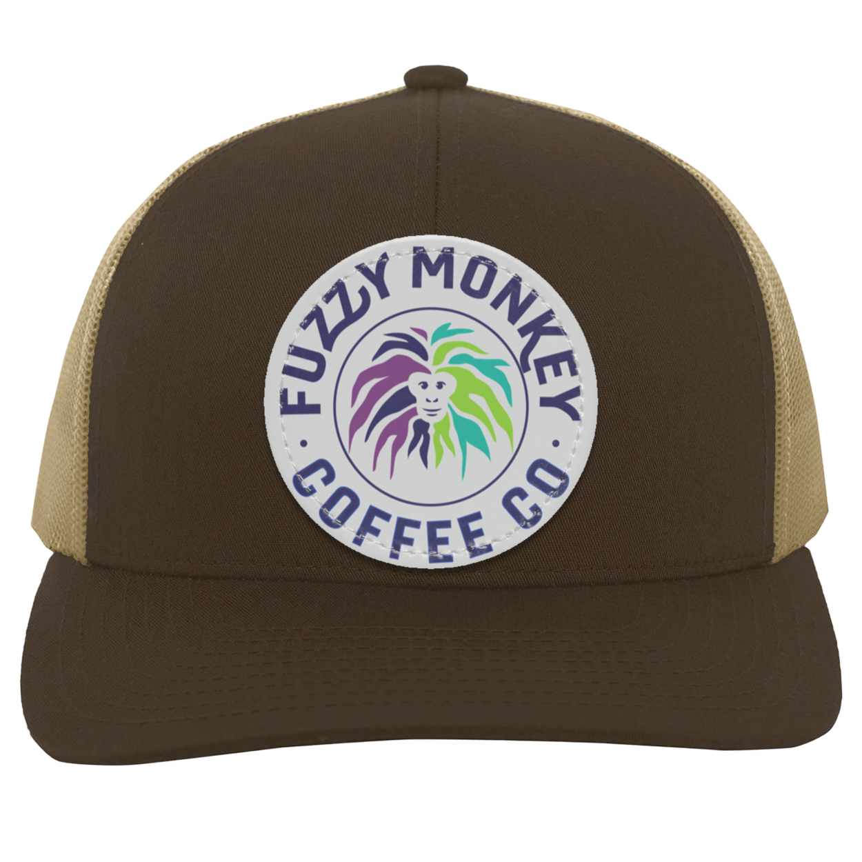 Trucker Snap Back - Circular Patch - Oval Patch - Sublimated Vegan Leather