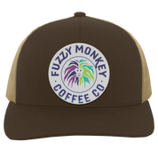 Trucker Snap Back - Circular Patch - Oval Patch - Sublimated Vegan Leather