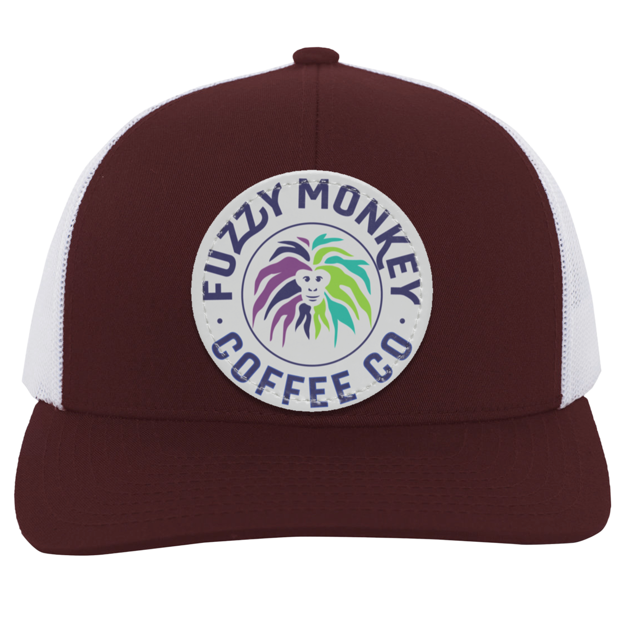 Trucker Snap Back - Circular Patch - Oval Patch - Sublimated Vegan Leather