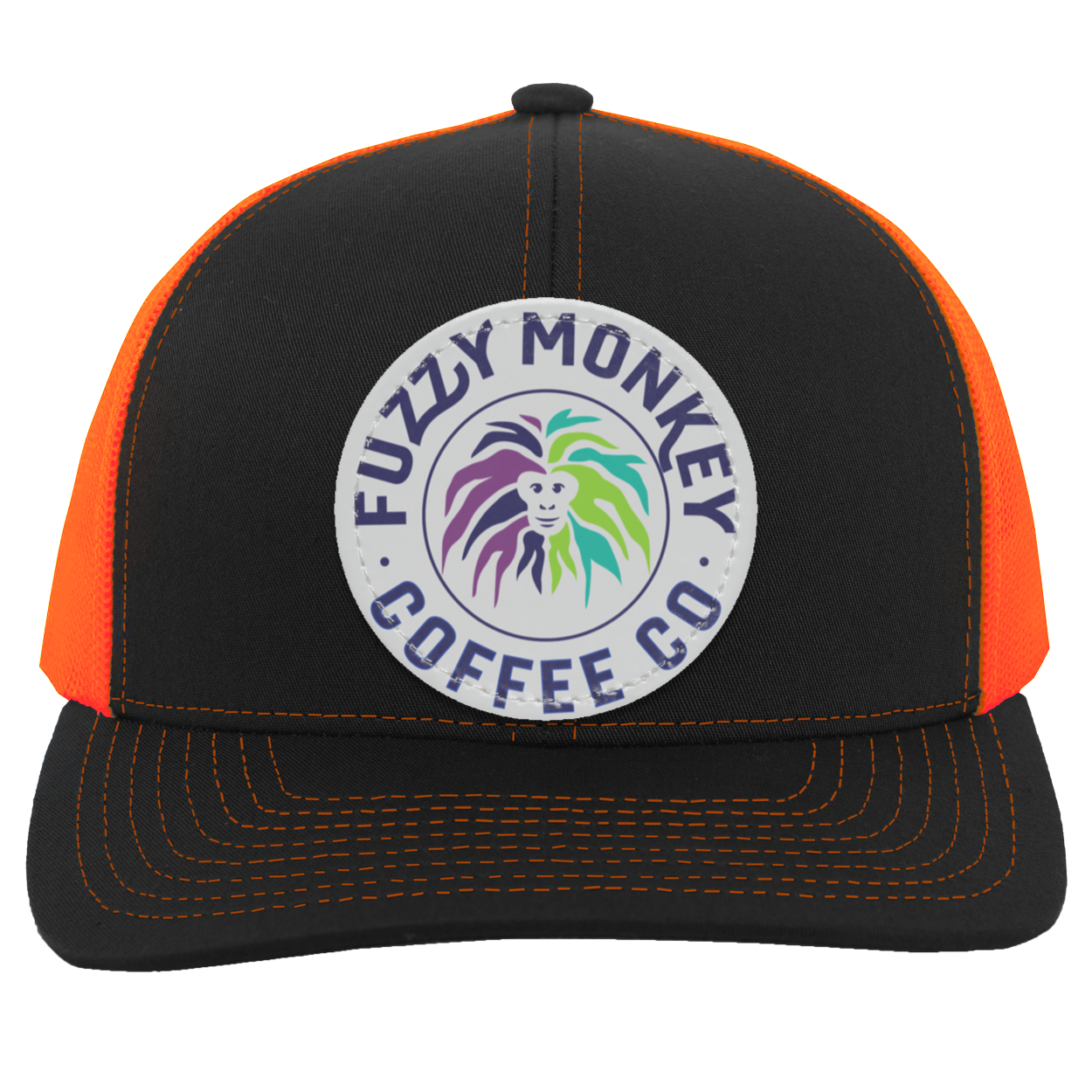 Trucker Snap Back - Circular Patch - Oval Patch - Sublimated Vegan Leather
