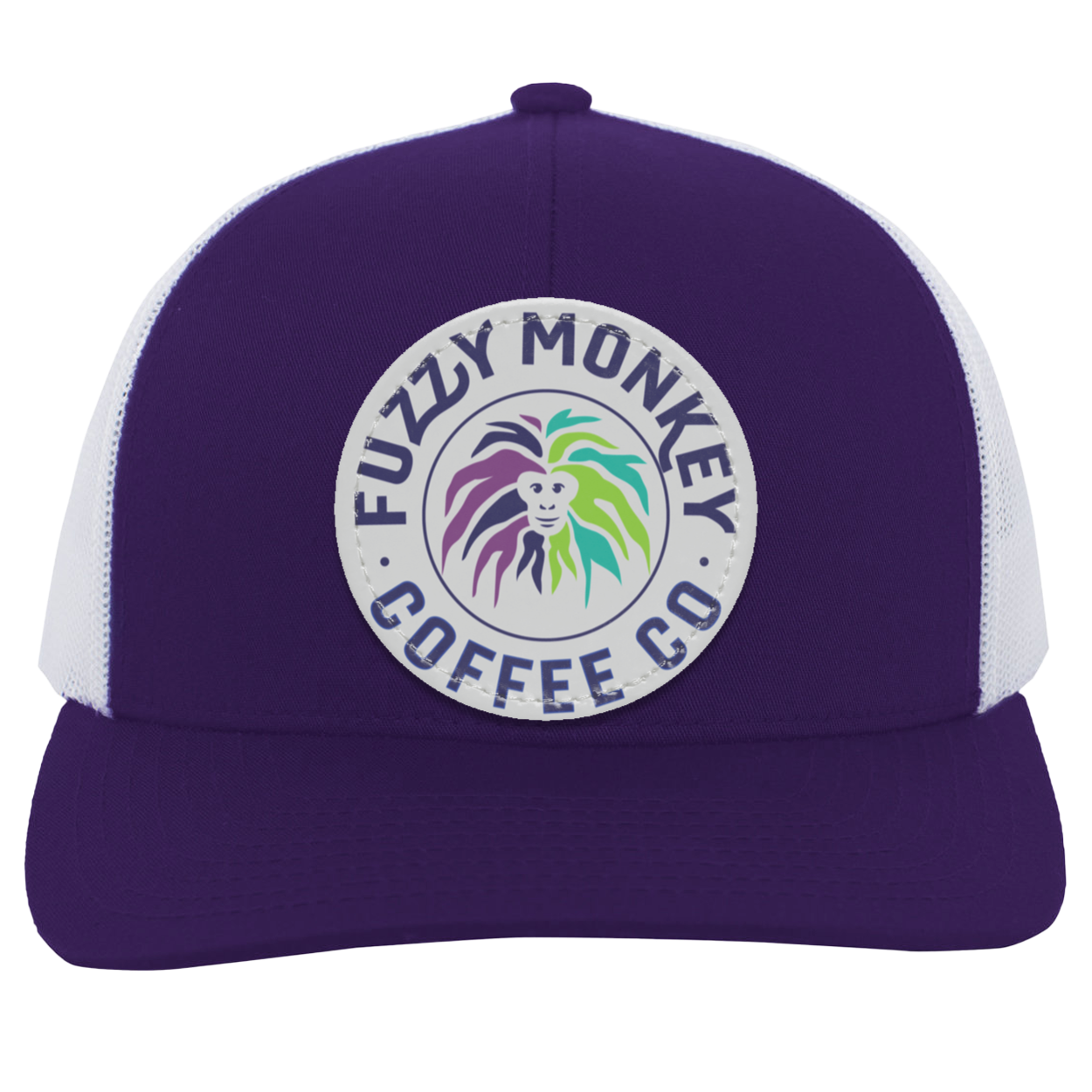 Trucker Snap Back - Circular Patch - Oval Patch - Sublimated Vegan Leather