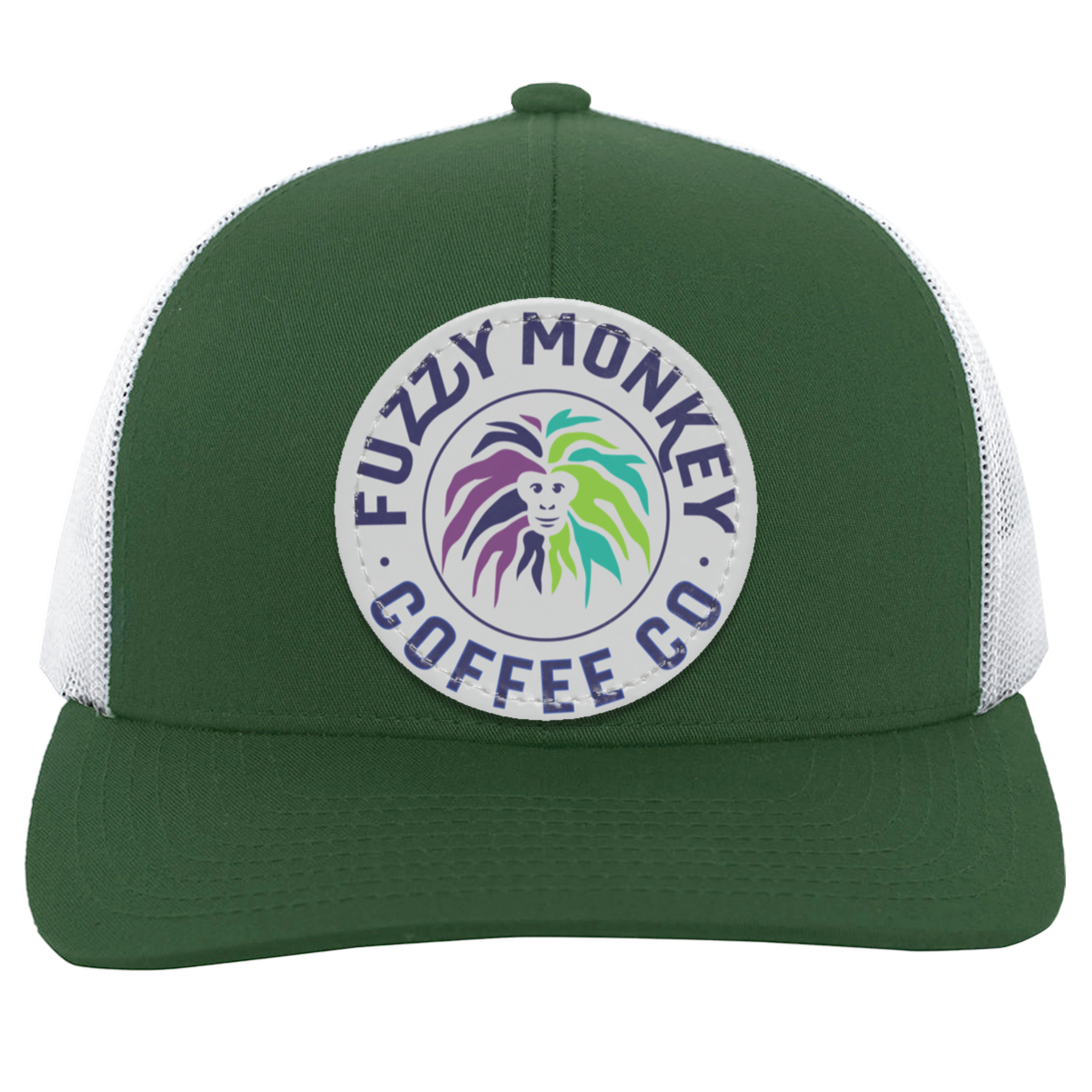 Trucker Snap Back - Circular Patch - Oval Patch - Sublimated Vegan Leather