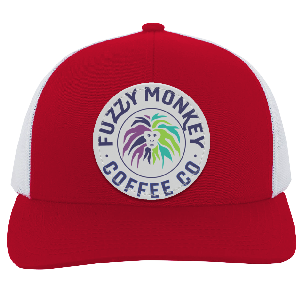 Trucker Snap Back - Circular Patch - Oval Patch - Sublimated Vegan Leather