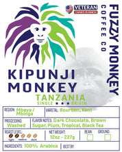 Kipunji Monkey - Tanzania - Specialty Grade Coffee - Light Roast