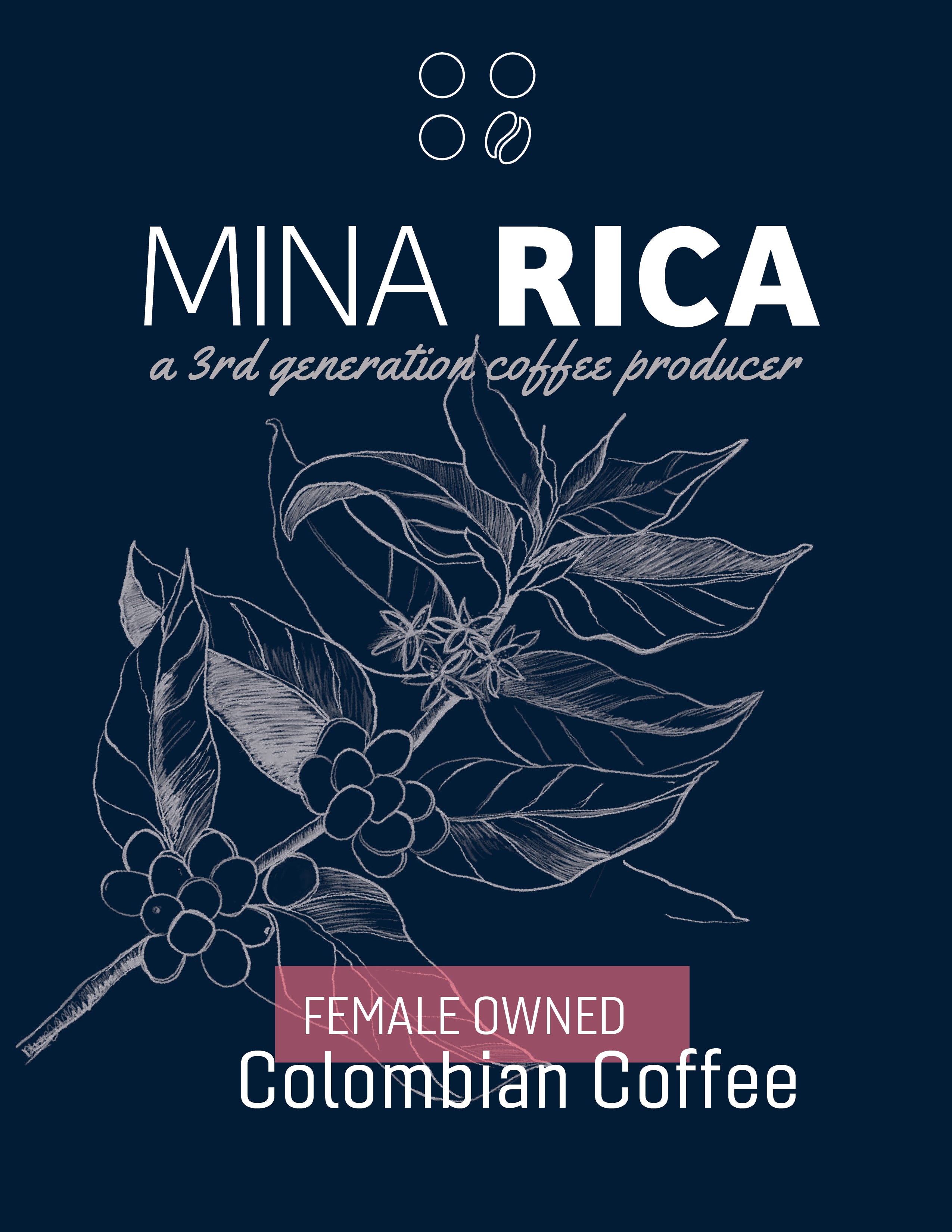 Mina Rica Colombian Coffee, Specialty Grade, Colombia