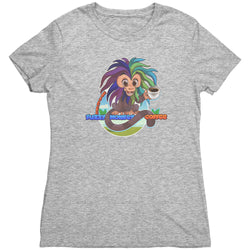 Next Level Womens Triblend TShirt - Cartoon Fuzzy Monkey