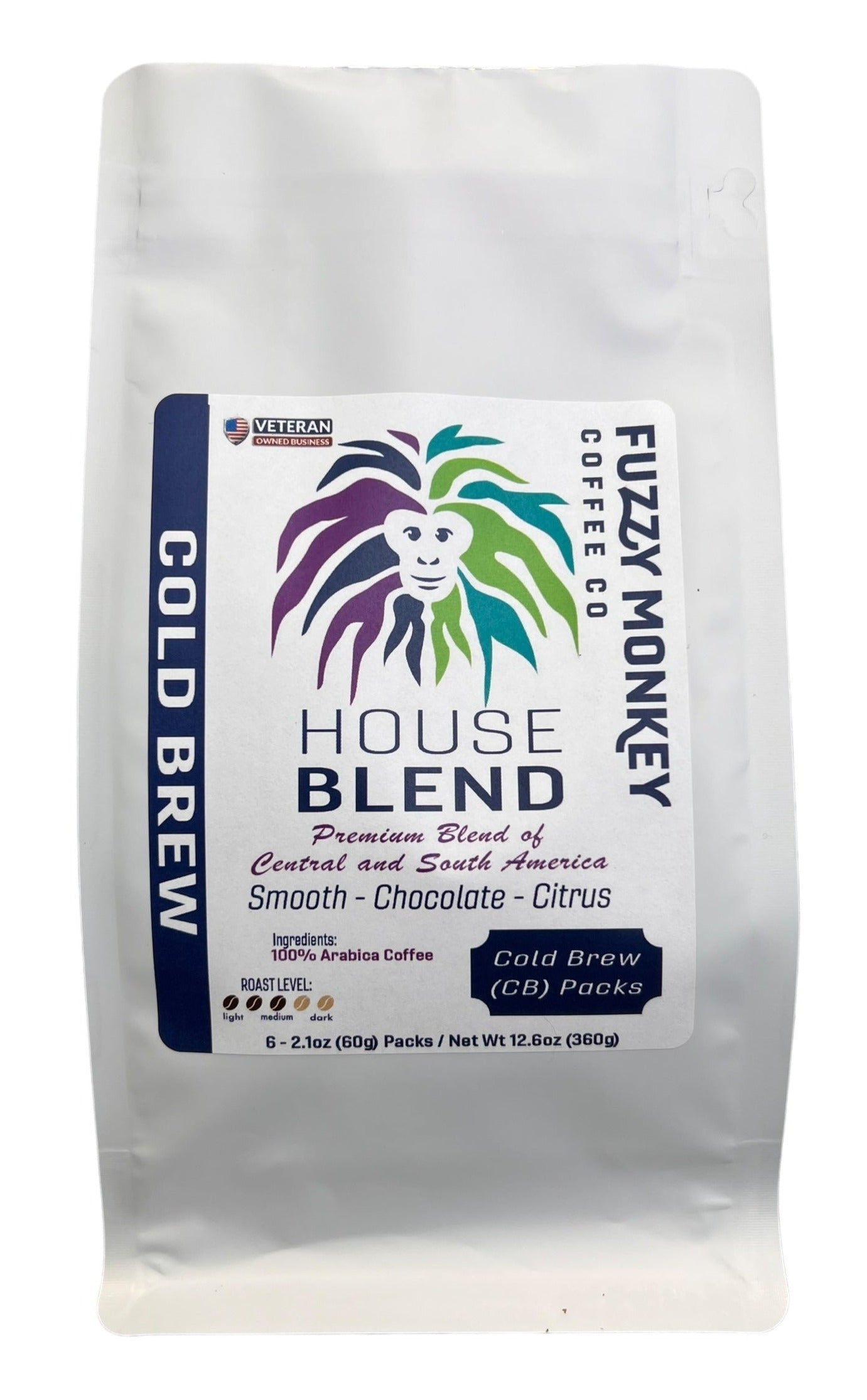House Blend Cold Brew Packs - Specialty Grade Coffee - City+ Medium Roast