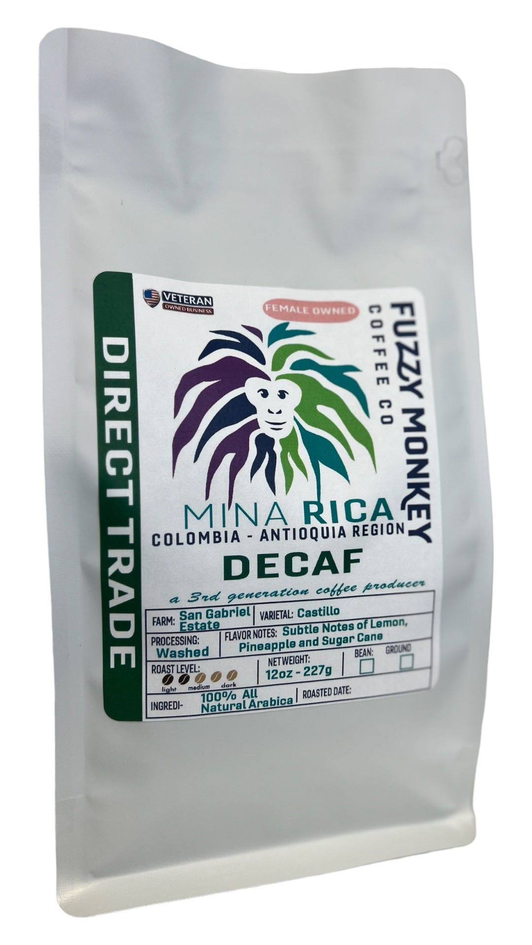 Mina Rica (DECAF) - Colombia - Direct Trade Specialty Grade Coffee - American Medium Roast