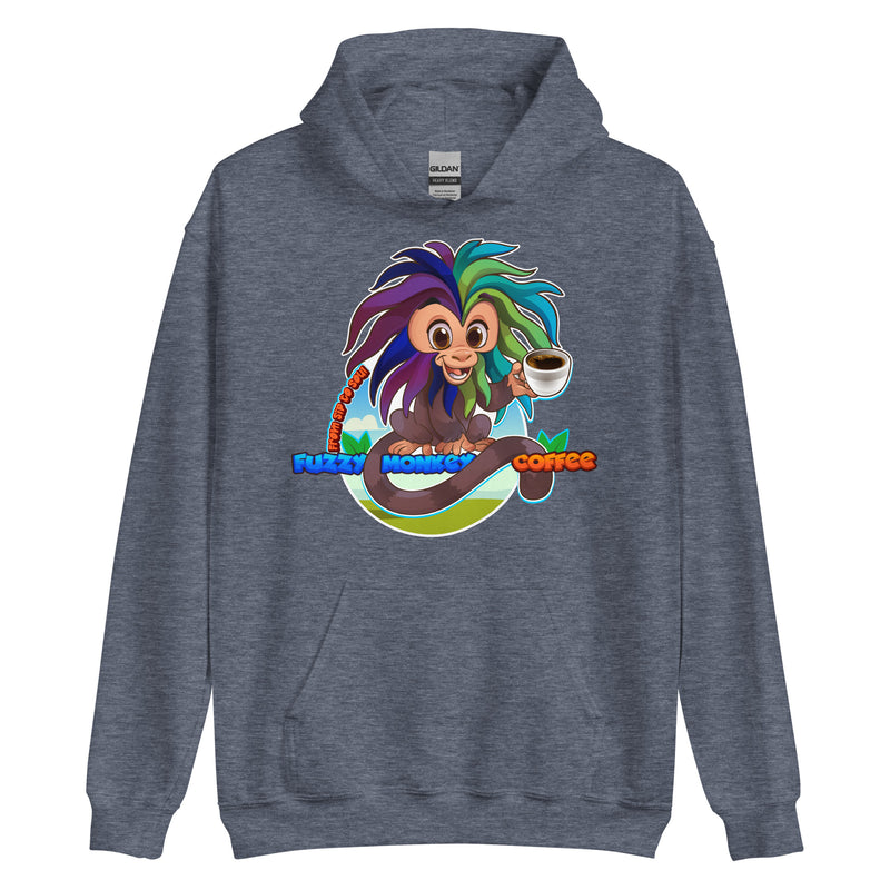 Gildan Heavy Weight Hoodie - Unisex - Cartoon Fuzzy Monkey