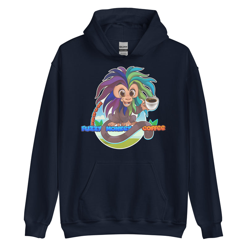 Gildan Heavy Weight Hoodie - Unisex - Cartoon Fuzzy Monkey