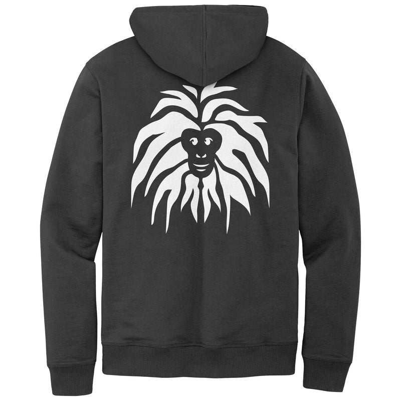 District Mens Re-Fleece Hoodie - Large Monkey Head