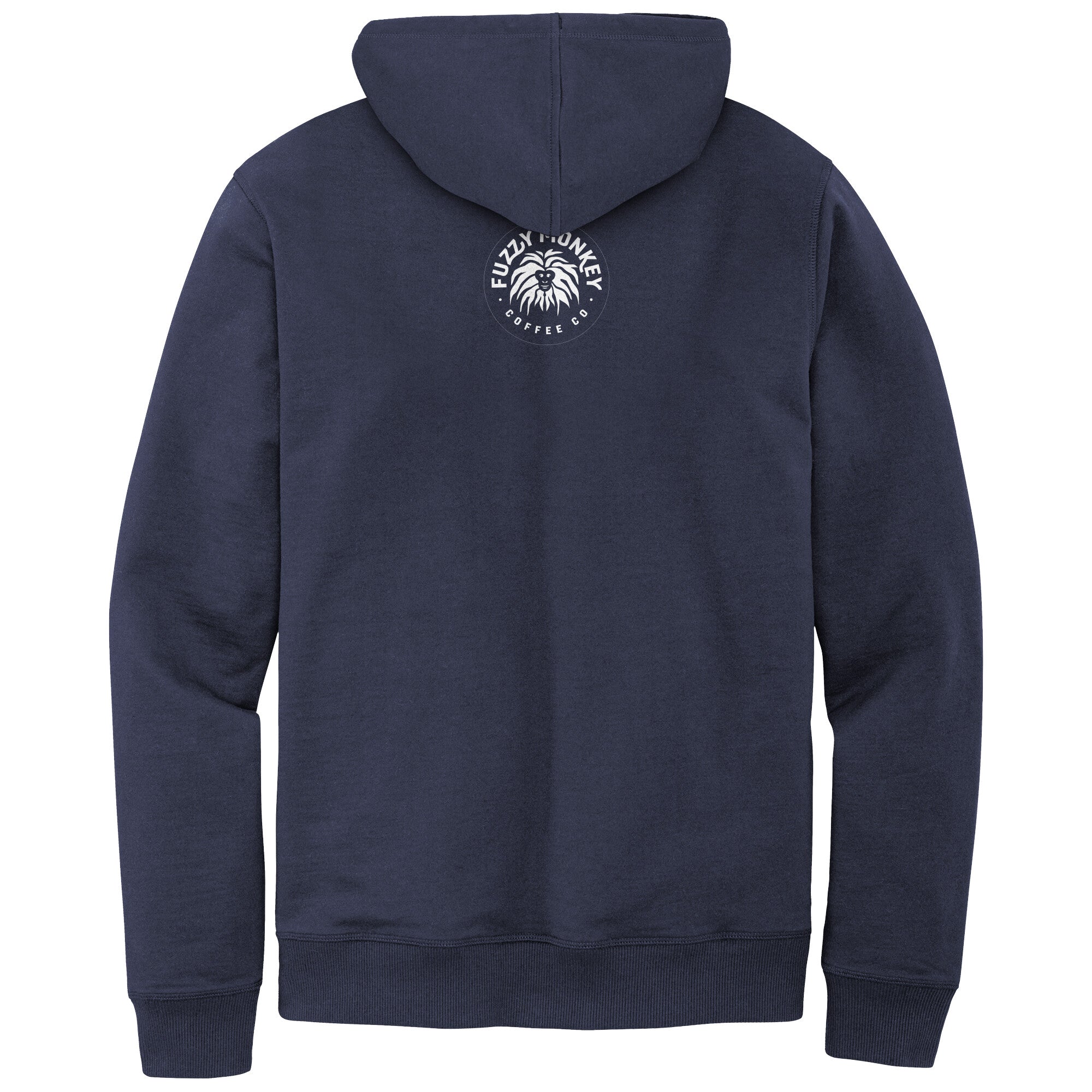 District Mens Re-Fleece Hoodie - Small Badge Logo on Back
