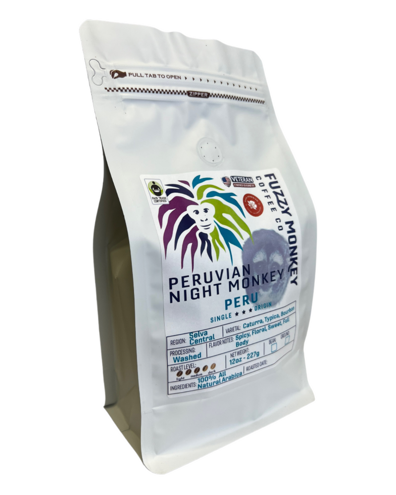 Peruvian Night Monkey - Peru - Specialty Grade Coffee - Full City Medium Roast
